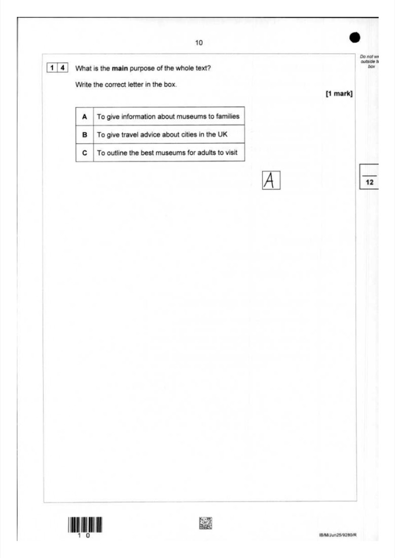 English student answer — page 11